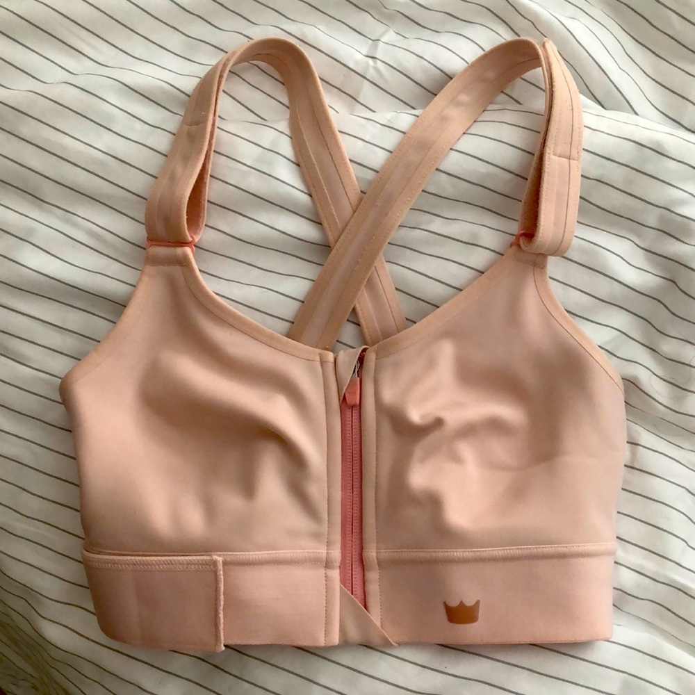 SHEFIT high impact sports bra size medium blush color